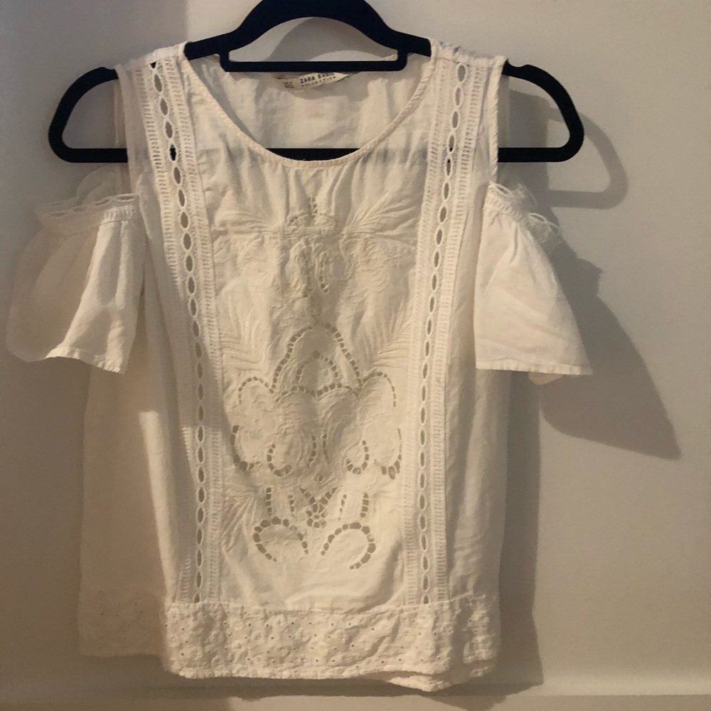 White embroidered shirt
